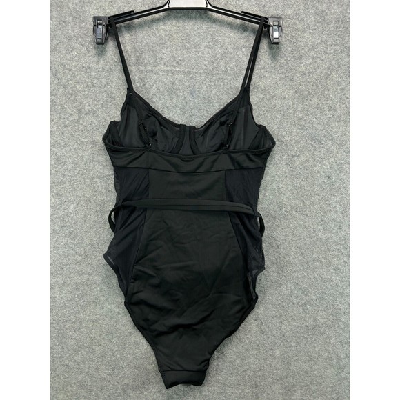 NWT Solid & Striped The Spencer Mesh Cutout 1 Piece Swimsuit Womens Medium Black - Picture 9 of 11